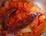 A picture of step 3 of Shredded Beef in Guajillo Chile Sauce.