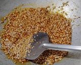 A picture of step 3 of Quinoa Til Chikki.