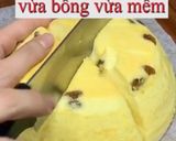 Hình bước làm 12 của món Bánh bông lan nho khô không cần lò nướng