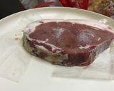 รูปขั้นตอนการทำที่ 1 ของ พรานล่อเนื้อ (Strip loins Steak)