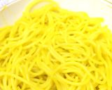 A picture of step 5 of Chowmein with coloured spaghetti 🤗🤗🤗.