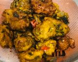 A picture of step 6 of MANGODE- Moong Dal Pakoras: Tea Time Snacks.