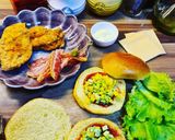 Pas rețetă Hamburger cu pui crocant ❤🤗🥓🍔🍗 3 fotografie