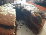 Torta húmeda marmolada de banana al microondas.rapidísima !!!!