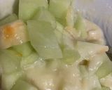 Foto langkah ke 4 dari resep Salad Melon Ekonomis tanpa Yoghurt.