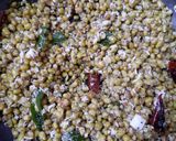A picture of step 4 of Green gram sundal.