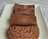 Foto langkah ke 5 dari resep Dadar Gulung Coklat Isi Unti Matcha Istimewa 💚.