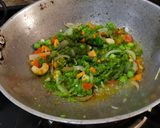 A picture of step 3 of Leftover Coriander Rice /Pulao.