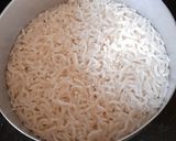 A picture of step 1 of Gatte ki Khichri.