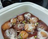 A picture of step 4 of Badhusha (sweet).