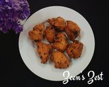 A picture of step 4 of Black Gram Fritters with Leek.