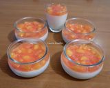 A picture of step 7 of Peach Panna Cotta.