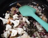 A picture of step 4 of Veg Pulao with seasonal winter Vegetables.
