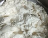 A picture of step 1 of Dahi Bhalle Dahi Wada.