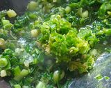 A picture of step 4 of Smoky Brinjal with Spinach (Green Olo Style).