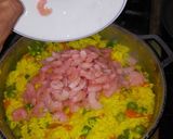Foto del paso 6 de la receta: Arroz con camarones y palmitos de cangrejo, acompañado de patacón pisado y ensalada