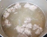 Hình bước làm 3 của món Canh Bông Thiên Lý Nấu Thịt Nạc Xay