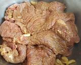 A picture of step 1 of Beefsteak with mashed potatoes شرحات عجل مع البطاطة المهروسة.