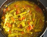 A picture of step 5 of Drumstick vegetable soup.