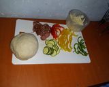 A picture of step 4 of Homemade Vegs/Smokies Pizza.