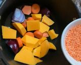 Une image de l'étape 4 de 🪹🥄velouté butternut 🍠patate douce 🥣🫜lentilles 🪸.