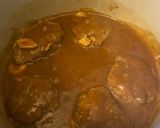 A picture of step 3 of Simple Salisbury steaks over mashed potatoes.