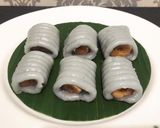 Foto langkah ke 8 dari resep Nagasari Gulung Bunga Telang.