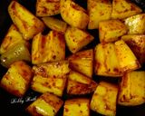 A picture of step 3 of Amba Khatta (traditional odia style instant raw mango pickle).