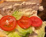 A picture of step 5 of Shrimp po’boy.