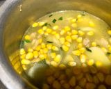 A picture of step 3 of Cream of chicken and corn soup.