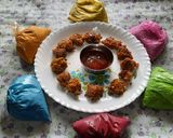 A picture of step 4 of Holi special mix Dal pakoda.