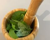 A picture of step 1 of Pesto Bread.