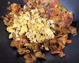 A picture of step 7 of Egg Kothu Parotta.