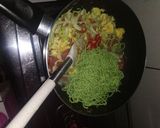 Foto langkah ke 5 dari resep Mie Tek-tek Sawi Hijau.