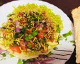 A picture of step 3 of Masala papad.