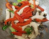 A picture of step 5 of My Chicken Stir fry with Noodles. 💜.