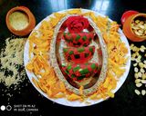 A picture of step 9 of Colourful Mat Ghujiya.