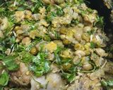 A picture of step 3 of Undhiyu.