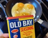A picture of step 3 of Flip-fried Bay Eggs.