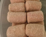 Foto del paso 7 de la receta: Aperitivo de salchichas rellenas con queso, rebozadas