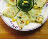 A picture of step 4 of Corn sooji dhokla.