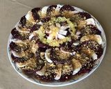 Une image de l'étape 9 de Salade de betteraves rouges et mozzarella di buffala aux cacahuètes et citron confit.