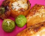 A picture of step 2 of Airfryer roast chicken breast and stuffed pepper.