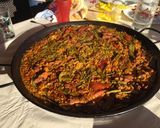 A picture of step 15 of Paella with Vegetables and Meat.