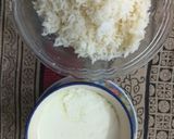 A picture of step 1 of Curd rice.