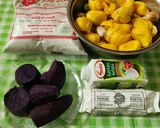 Foto langkah ke 1 dari resep Nagasari Ubi Ungu Nangka.