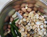 A picture of step 2 of Pesarattu with Coconut Peanut Chutney.