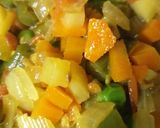 A picture of step 1 of Vegetable wheat rava upma.
