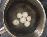 A picture of step 7 of White rice dumpling with Coconut &Sweet red bean  sauce.