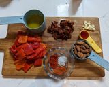 A picture of step 2 of Easy romesco sauce (with roast peppers and sun-dried tomatoes).